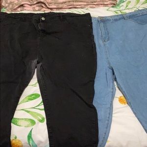 2 pairs of boohoo jeans size US 24